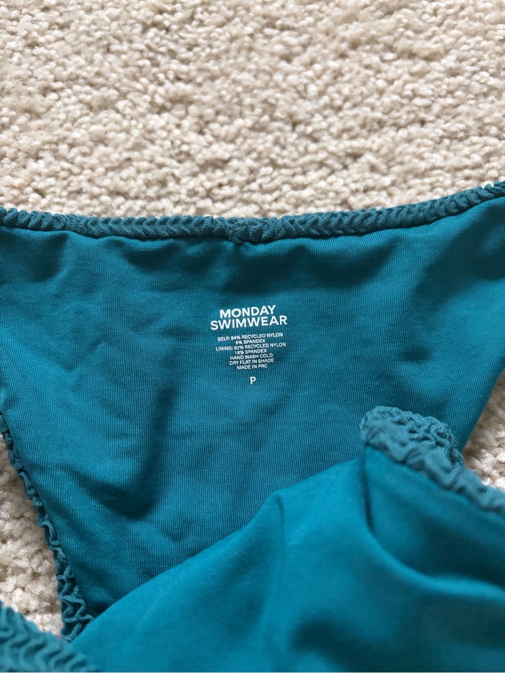 Monday Swimwear 2 Piece Palma Top Evergreen/ Palma Bottom Evergreen Bikini - Picture 4 of 6